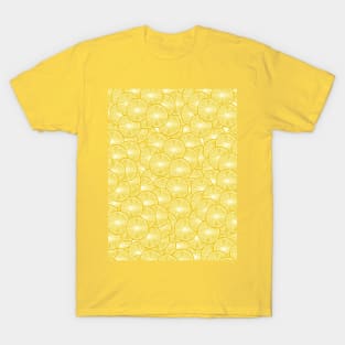 All Over Yellow Lemon Citrus Slice Pattern T-Shirt